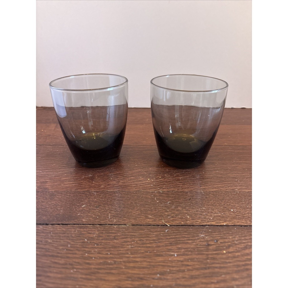Libbey Classic Smoke Double Old Fashioned Rocks Glasses Set Of 2